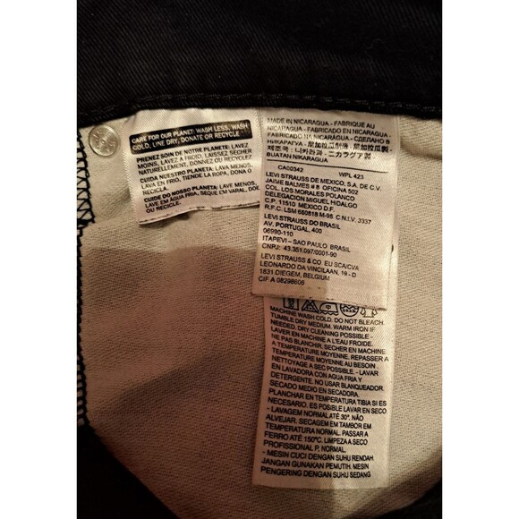 Levi’s 541 Straight Fit Black Stretch Denim Jeans Men’s Size 42x32 - Picture 10 of 15